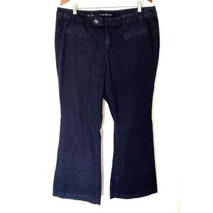 Lane Bryant Genius Fit Flare Jeans Plus Size Blue Stretch Denim Flattering Sz 20